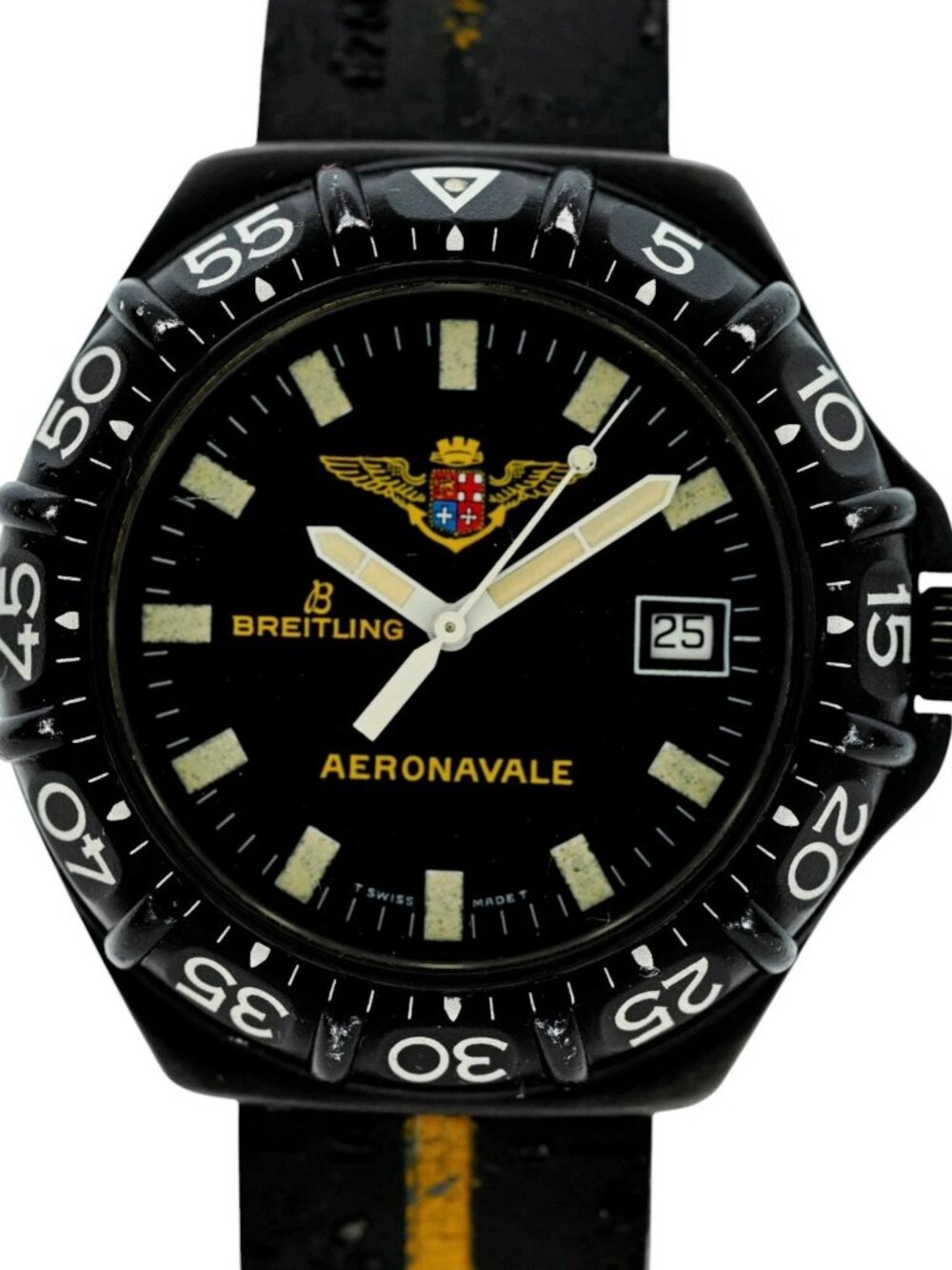 Breitling Men's 38mm Military Vintage Aeronavale Swiss PVD Watch! Ref: 80210!